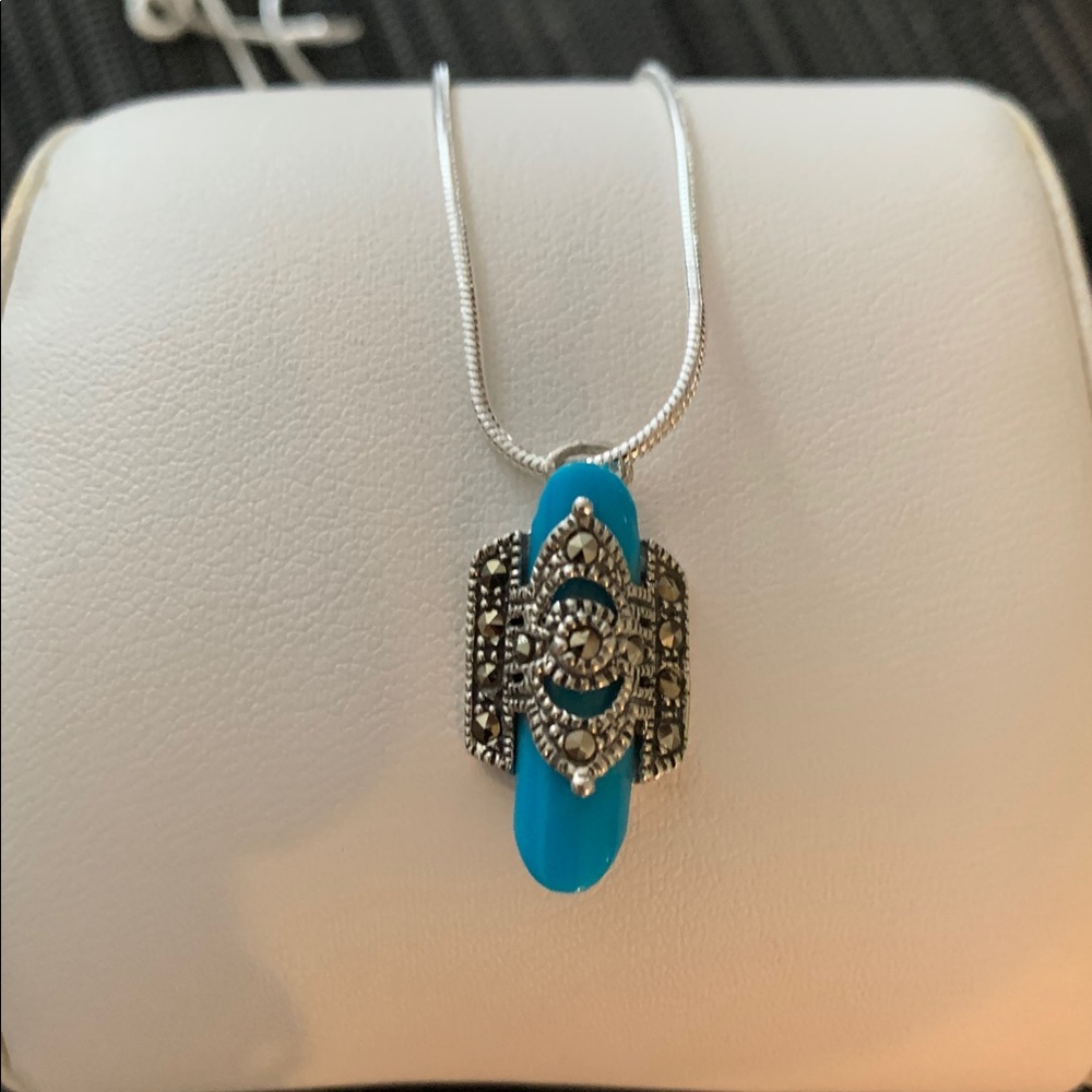 Turquoise 925 silver necklace